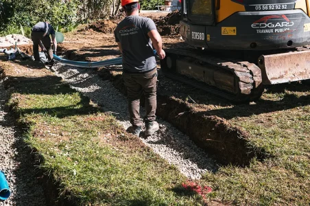Edgard Travaux Publics : Réseau d&rsquo;Épandage et Assainissement Individuel à Paillet (33)